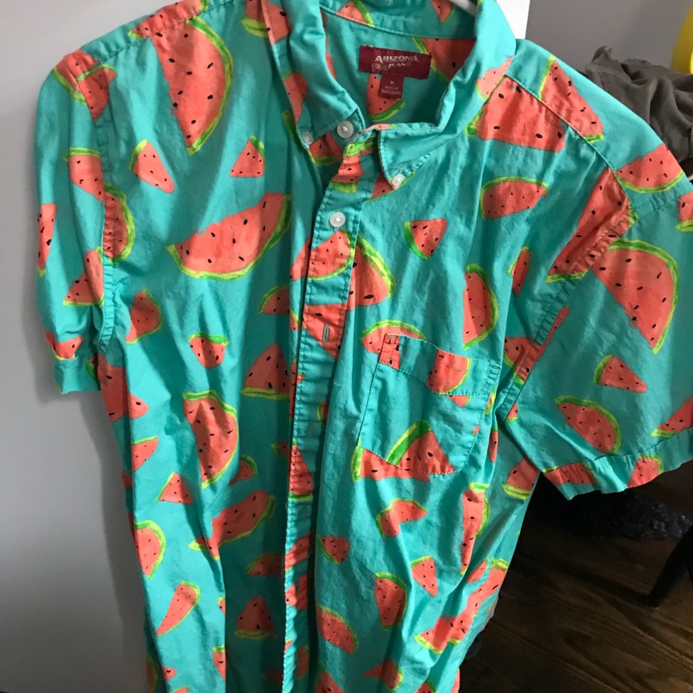 Arizona Jeans Watermelon Button Down Medium